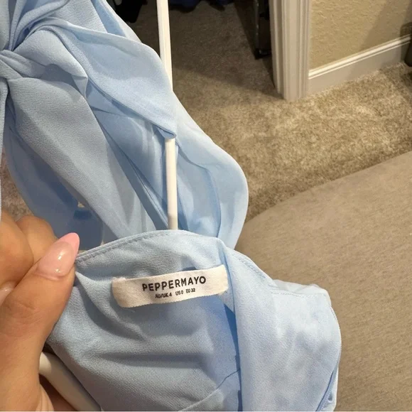 Peppermayo Elysia Chiffon Maxi Dress - Baby Blue - Picture 11 of 11